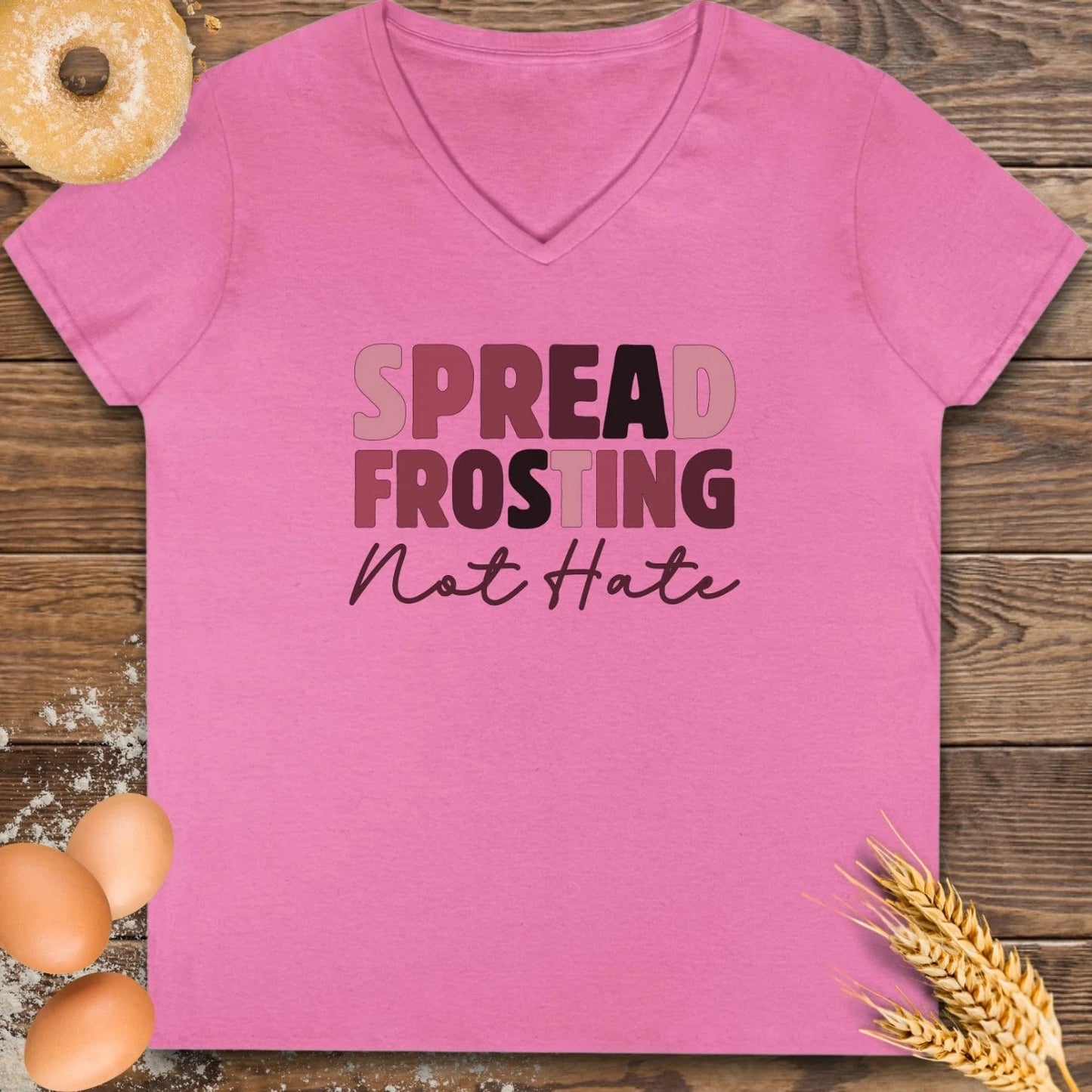 Spread Frosting V-Neck T-Shirt