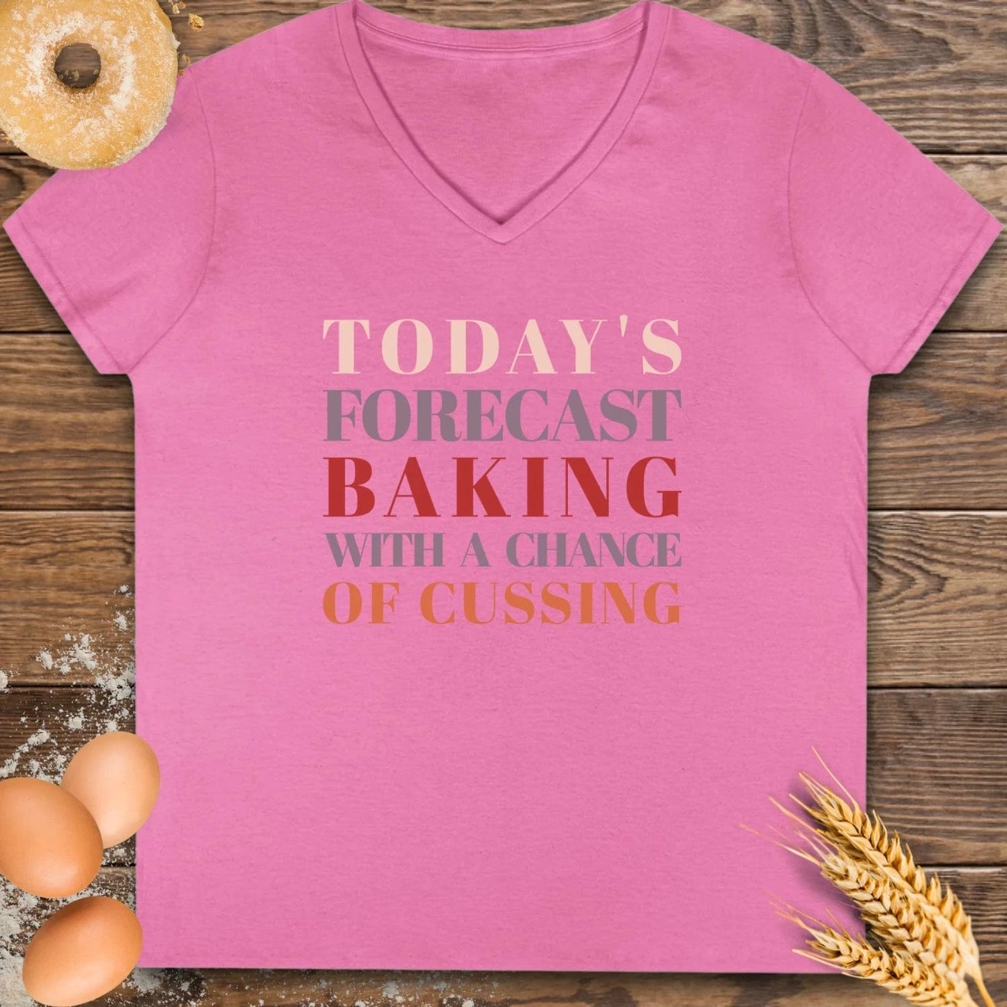 Chance of Cussing V-Neck T-Shirt