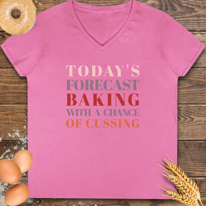 Chance of Cussing V-Neck T-Shirt