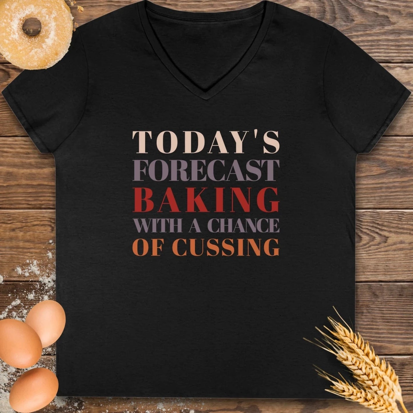 Chance of Cussing V-Neck T-Shirt