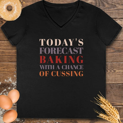 Chance of Cussing V-Neck T-Shirt