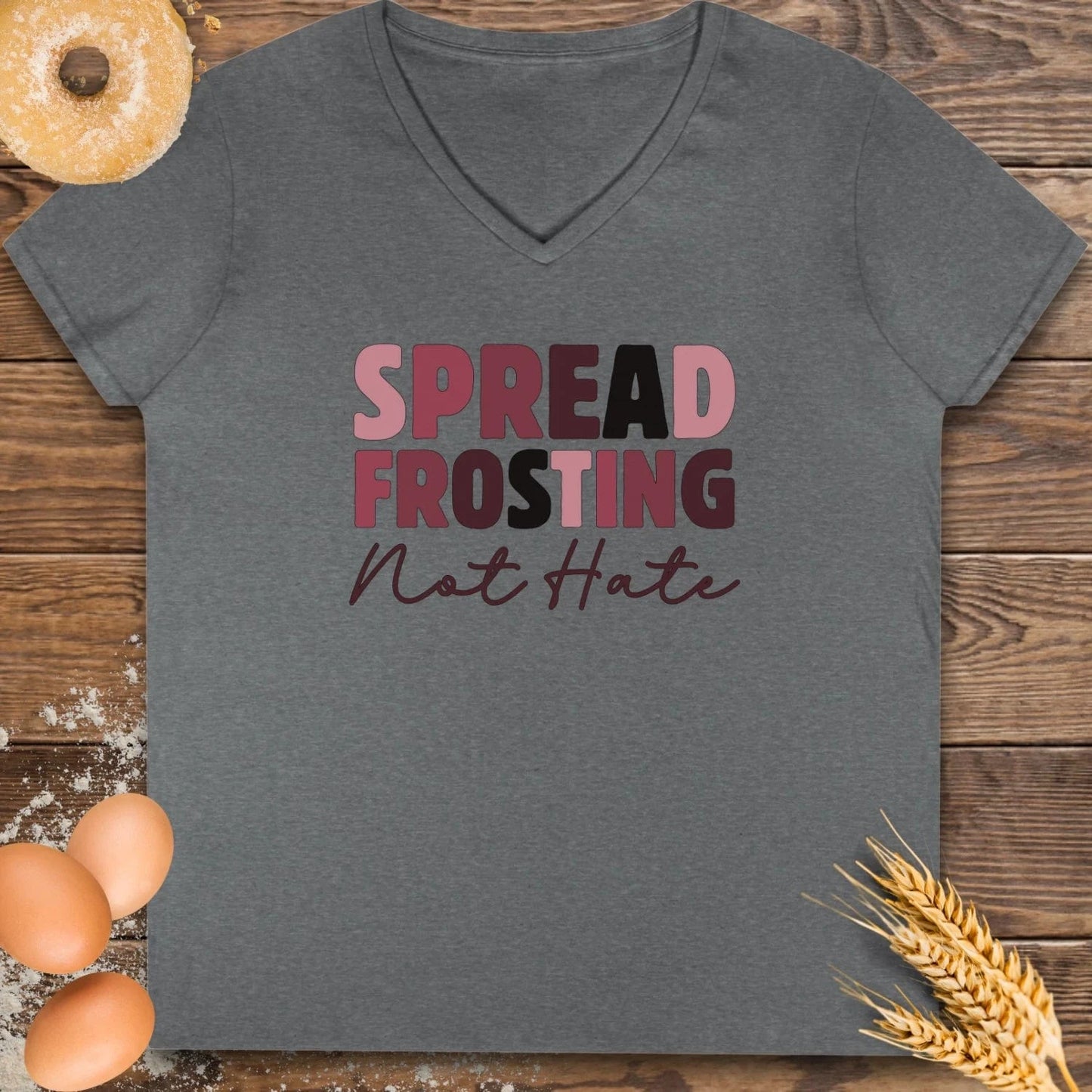 Spread Frosting V-Neck T-Shirt