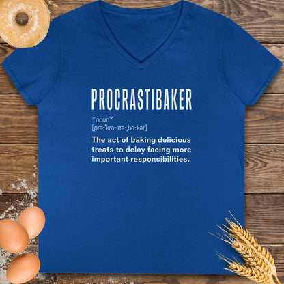 Procrastibaker V-Neck T-Shirt