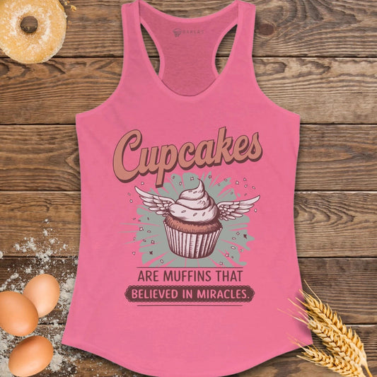 Cupcakes are Muffins - Women's Racerback Tank